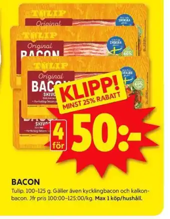 ICA Kvantum Tulip baconskivor erbjuda