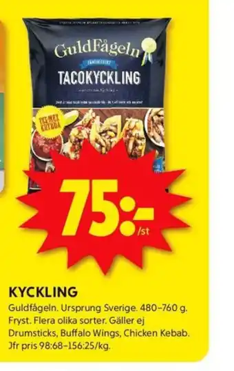 ICA Kvantum Guldfågeln tacokyckling erbjuda