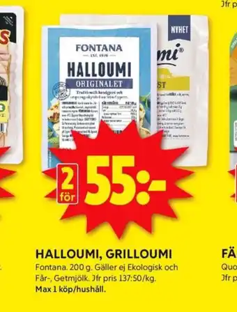 ICA Kvantum Fontana halloumi erbjuda