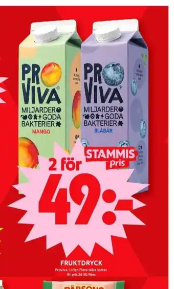 ICA Maxi Proviva fruktdryck erbjuda