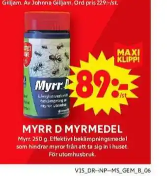 ICA Maxi Myrr d myrmedel erbjuda