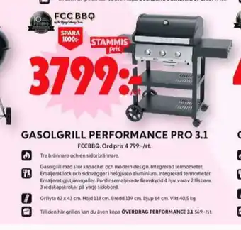 ICA Maxi Fcc bbq gasolgrill erbjuda