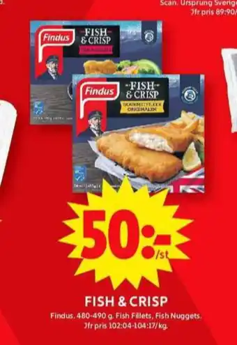 ICA Maxi Findus fisknuggets erbjuda