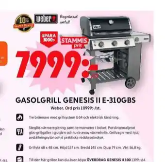 ICA Maxi Weber gasolgrill erbjuda