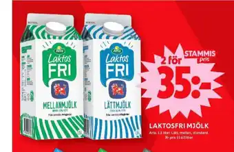 ICA Maxi Arla lättmjölk erbjuda