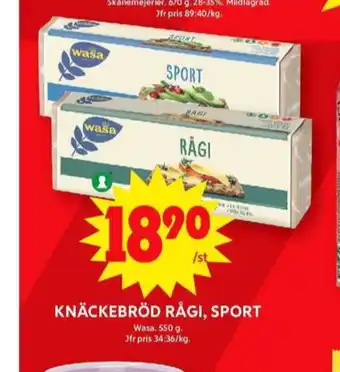 ICA Maxi Rågi knäckebröd erbjuda