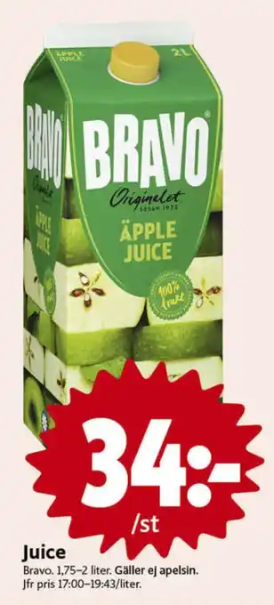 ICA Nära Bravo juice erbjuda