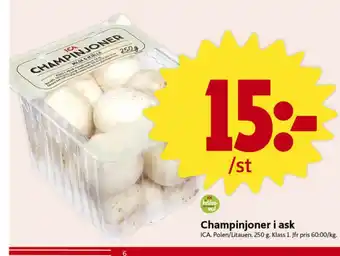 ICA Nära Ica champinjoner erbjuda