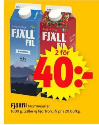 ICA Supermarket Fjällfil filmjölk erbjuda