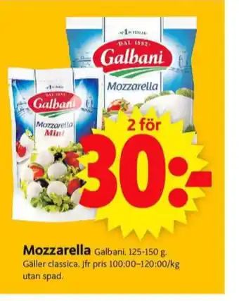 ICA Supermarket Galbani mozzarella erbjuda