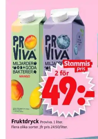 ICA Supermarket Proviva fruktdryck erbjuda