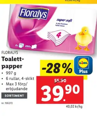 Lidl Super soft toalettpapper erbjuda