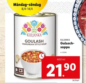 Lidl Kuljanka soppor erbjuda