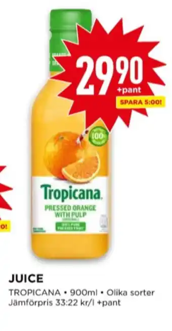 Willys Tropicana juice erbjuda