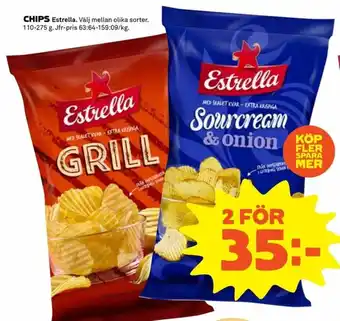 Coop Extra Estrella Chips 110-275g erbjuda