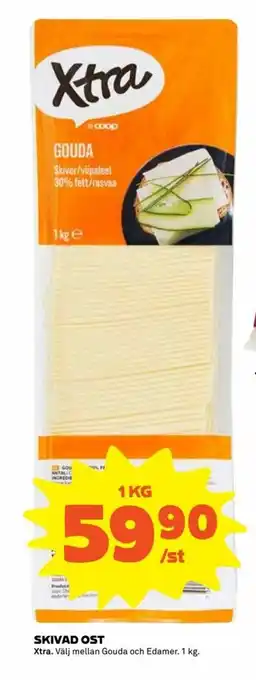 Coop Extra Xtra Skivad Ost 1kg erbjuda