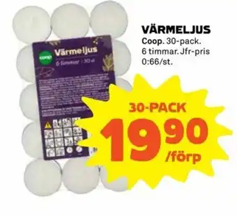 Coop Värmeljus 30-pack