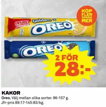 Coop Oreo Kakor 96-157g erbjuda