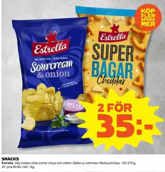 Coop Estrella Snacks 125-275g erbjuda