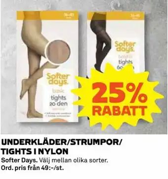 Coop 25% Rabatt Softer Days Underkläder/Strumpor/Tights I Nylon erbjuda