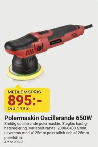 Erlandsons Brygga Polermaskin Oscillerande 650W erbjuda