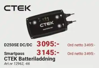 Erlandsons Brygga CTEK Batteriladdning erbjuda