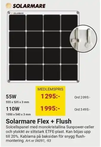 Erlandsons Brygga Solarmare Flex + Flush erbjuda