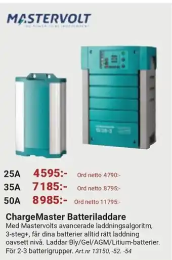 Erlandsons Brygga ChargeMaster Batteriladdare erbjuda