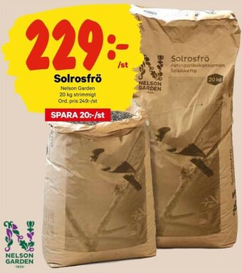 City Gross Nelson Garden Solrosfrö 20kg erbjuda