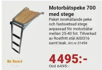 Erlandsons Brygga Motorbåtspeke 700 med stege erbjuda