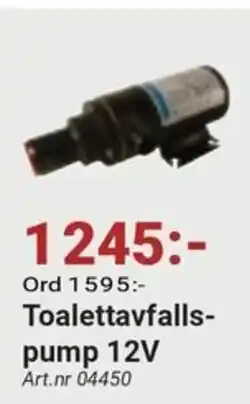 Erlandsons Brygga Toalettavfalls- pump 12V erbjuda