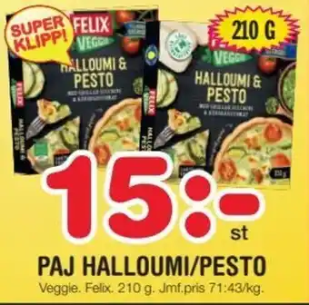 Nya Pulsen Veggie Paj Halloumi/Pesto 210 g erbjuda