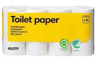Rusta Toalettpapper erbjuda
