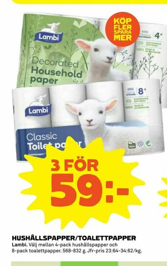 Coop Hushållspapper/toalettpapper erbjuda