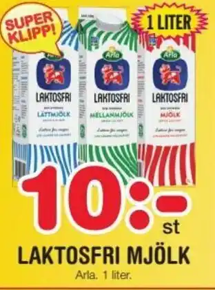 Nya Pulsen Arla Laktosfri Mjölk 1 liter erbjuda
