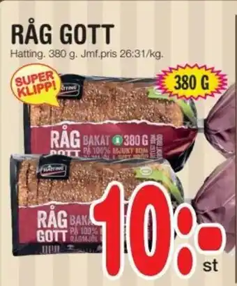 Hatting Råg Gott 380 g