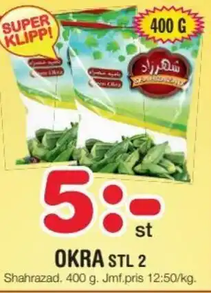 Nya Pulsen Shahrazad Okra stl 2 400 g erbjuda