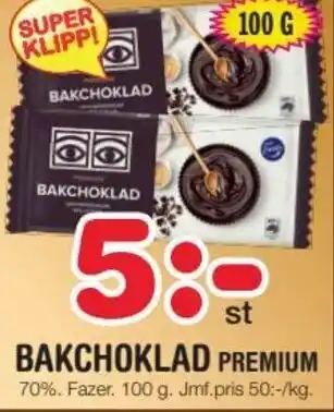 Nya Pulsen Fazer Bakchoklad Premium 100 g erbjuda