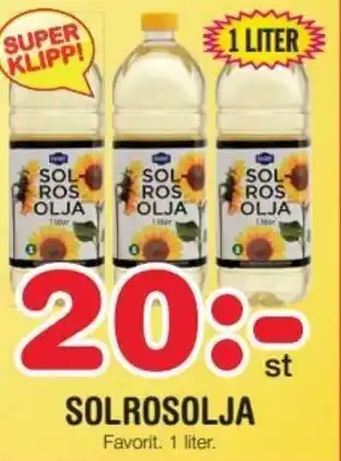 Favorit Solrosolja 1 liter