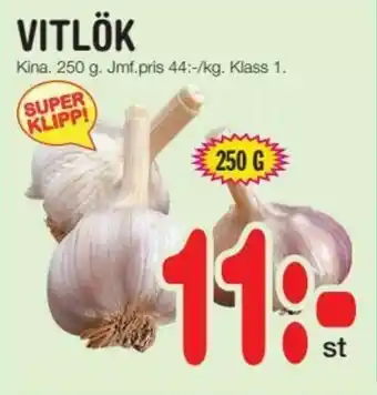 Nya Pulsen Vitlök Kina 250 g erbjuda