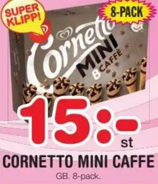 Nya Pulsen Cornetto Mini Caffe 8-pack erbjuda
