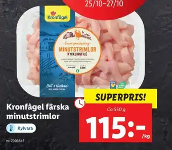 Kronfågel Färska minutstrimlor 550 g