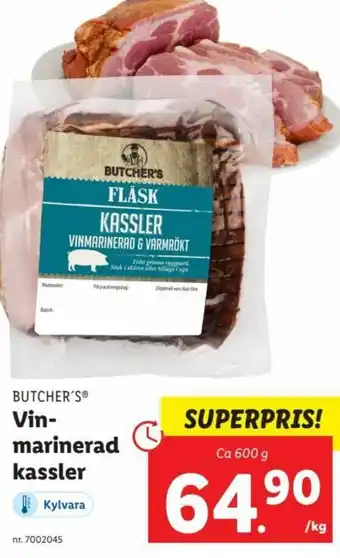 Lidl Butcher's Vinmarinerad kassler 600 g erbjuda
