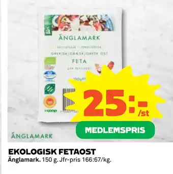 Coop Daglivs EKOLOGISK FETAOST erbjuda