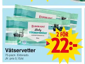 Matöppet Våtservetter erbjuda