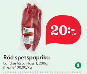 Hemköp Röd spetspaprika erbjuda