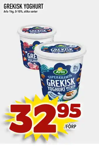 Din Mat GREKISK YOGHURT erbjuda