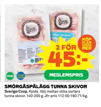Coop Daglivs SMÖRGÅSPÅLÄGG TUNNA SKIVOR erbjuda