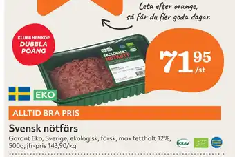 Hemköp Svensk nötfärs erbjuda