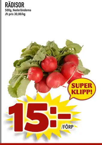 Nya Pulsen RÄDISOR erbjuda
